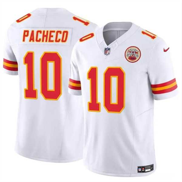 Men & Women & Youth Kansas City Chiefs #10 Isiah Pacheco White 2023 F.U.S.E. Vapor Untouchable Limited Stitched Jersey